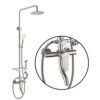 Classic Chrome Modern Stainless Steel Shower Set Commercial Household Bathroom Pressurized Head Bath Shower Faucets