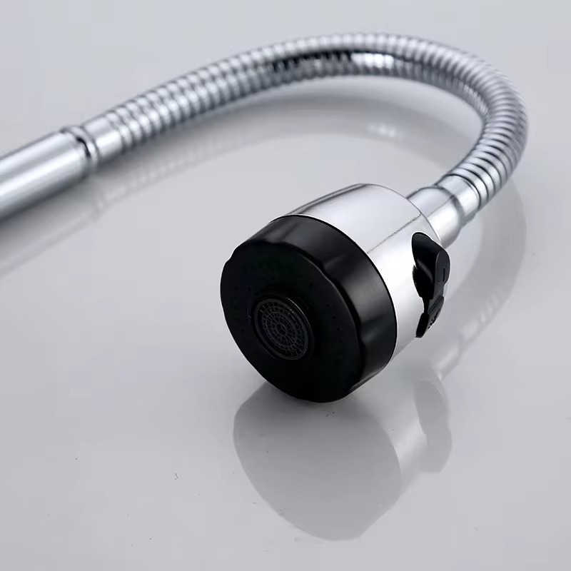 主图_4 Factory Direct Sale Antique Brass Wall Mounted Kitchen Faucet Modern Zinc Single Cold Tap Brushed Nickel FinishSingle Handle