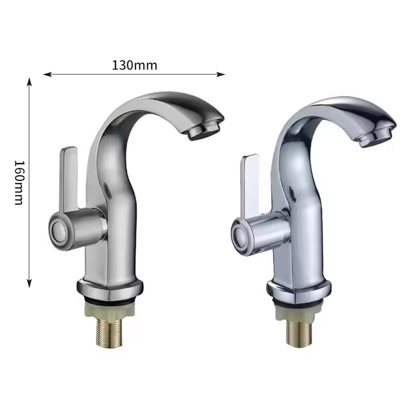 2024122106395915 Rubinetto da lavabo contemporaneo a una maniglia in ottone e zinco con contatore dell'acqua fredda in plastica Rubinetto moderno per il lavaggio a mano della casa per la camera da letto