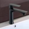 2024122106432455 Cost-effective Single-Hole Black Brass Basin Faucet for Bathroom Single-Handle Metered Faucet for School Use