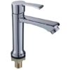 Factory Outlet Single Handle Brass Zinc In-Countertop Basin Tap Brushed Finish Metered Faucets for School Hospital Villa Use