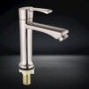 Factory Outlet Single Handle Brass Zinc In-Countertop Basin Tap Brushed Finish Metered Faucets for School Hospital Villa Use