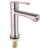 2024122106472594 Factory Outlet Single Handle Brass Zinc In-Countertop Basin Tap Brushed Finish Metered Faucets for School Hospital Villa Use