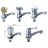 Luxury Single-Hole Deck Mounted Basin Faucet Single-Handle Design Cold Water Tap with Metered Feature Brushed Surface Finish