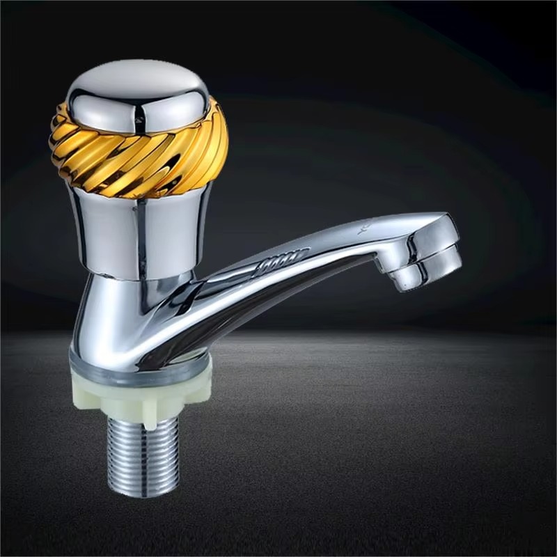 2024122107053926 صنبور حوض فاخر بفتحة واحدة مثبت على سطح الحوض صنبور ماء بارد بتصميم بمقبض واحد مع خاصية القياس بسطح مصقول