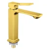 2024122107060324 Robinet de lavabo moderne en or à un trou avec fonctions thermostatiques et mesurées pour la salle de bains, le hall et la salle de sport