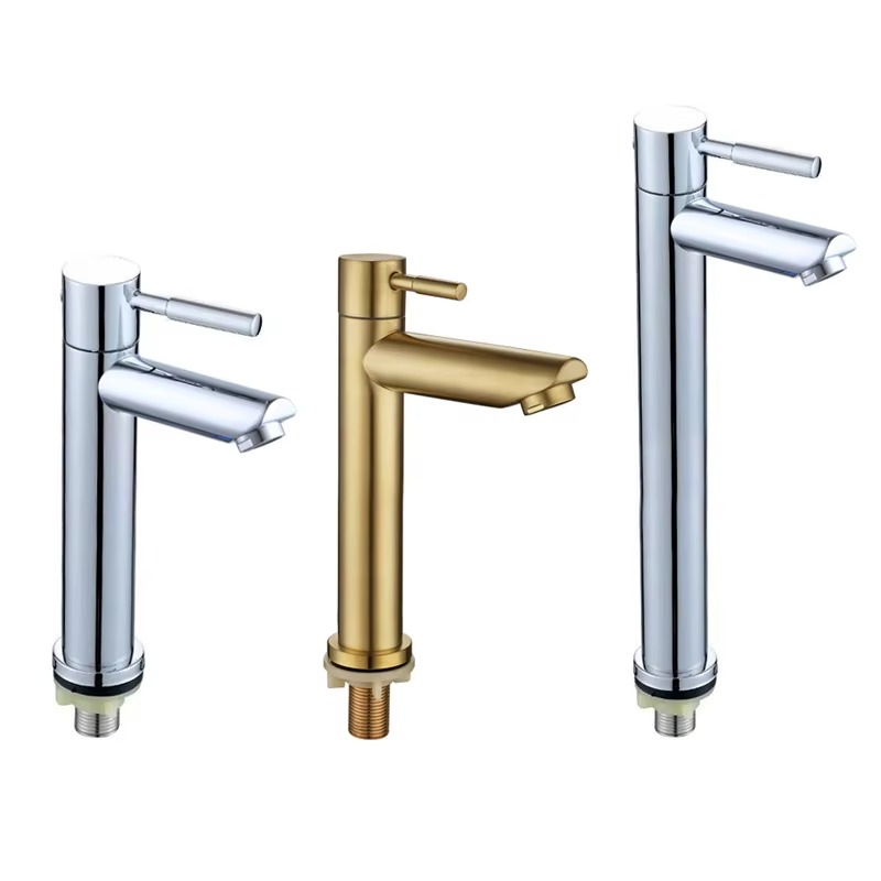 2024122107315524 Robinet de lavabo sanitaire moderne à un trou Robinet thermostatique et à compteur SUS201 Robinet de lavabo à une main Prix abordable