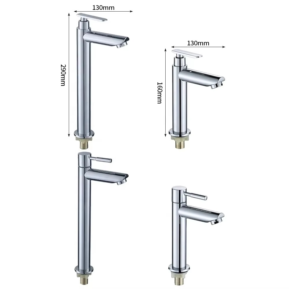 2024122107320466 Robinet de lavabo sanitaire moderne à un trou Robinet thermostatique et à compteur SUS201 Robinet de lavabo à une main Prix abordable