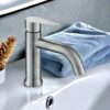 Modern Single-Hole Single-Handle Thermostatic Faucet Metered Bathroom Sink Faucet with Tap for Wash Basin