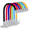 Modern Contemporary Kitchen Tap Colorful Pull Sink Faucet Zinc Body Plastic Handle Flexible Hose for Cold Water-Faucet