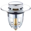 2024122108324775 Bouchon d'évier de salle de bain Bouchon de vidange pop up avec Bullet Core Push Type Anti-clogging Tub Stopper Brown Box Modern Strainer YOROOW