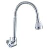 Single Cold Kitchen Faucet Wall-Mounted Zinc Body Flexible Hose Zinc Cold Water Kitchen Tap Head Iron Polishing Kitchen Faucets