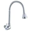 Single Cold Kitchen Faucet Wall-Mounted Zinc Body Flexible Hose Zinc Cold Water Kitchen Tap Head Iron Polishing Kitchen Faucets