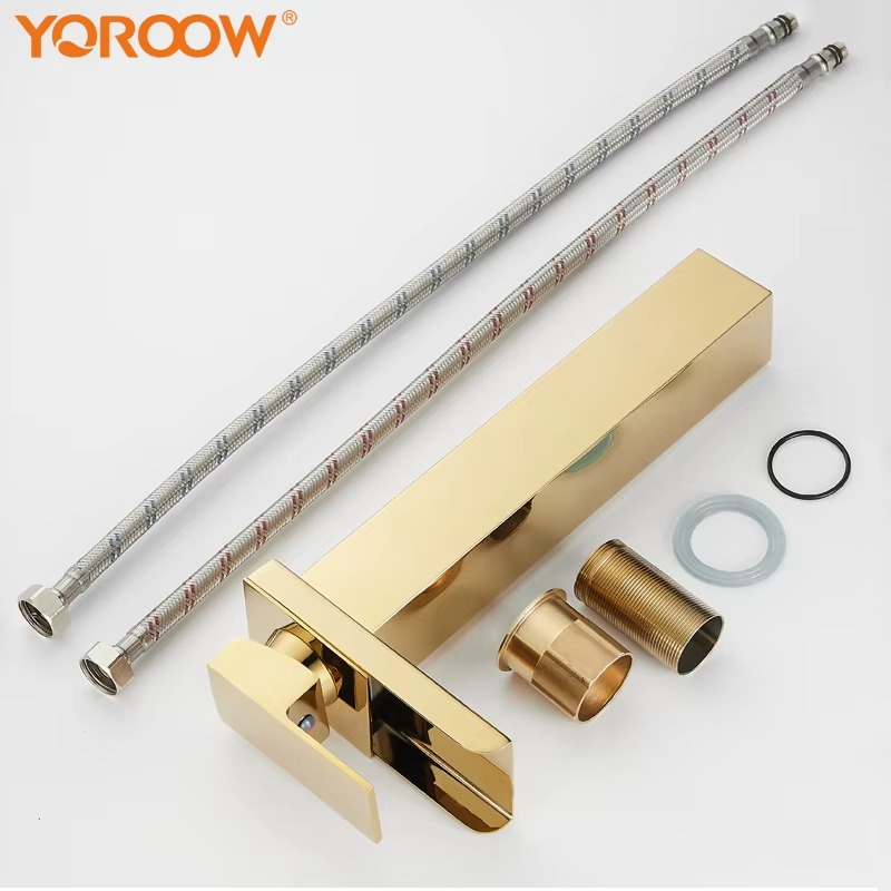 2024122209211249 صنبور حوض حمام ذهبي بمقبض واحد معاصر فاخر من الفولاذ المقاوم للصدأ صنبور خلاط حوض غسيل