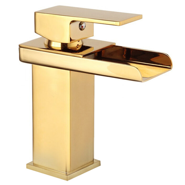 Golden Single Handle Contemporary Luxury Bathroom Basin Faucet in acciaio inossidabile SinkWashbasin Mixer Faucet
