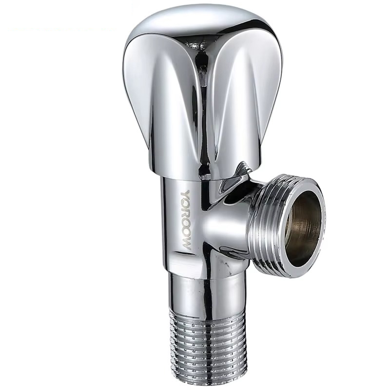 Modern Design Chrome Angle Stop Valve for Bathroom and Kitchen Faucets Brass Faucet Accessories