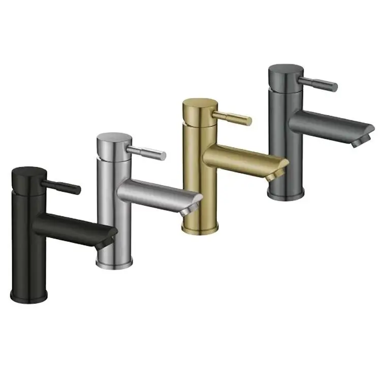 Uscita di fabbrica Rubinetto per lavabo in acciaio inox a un foro Multicolor Rubinetto per lavabo antico Valvola in ceramica Maniglia singola per camera da letto
