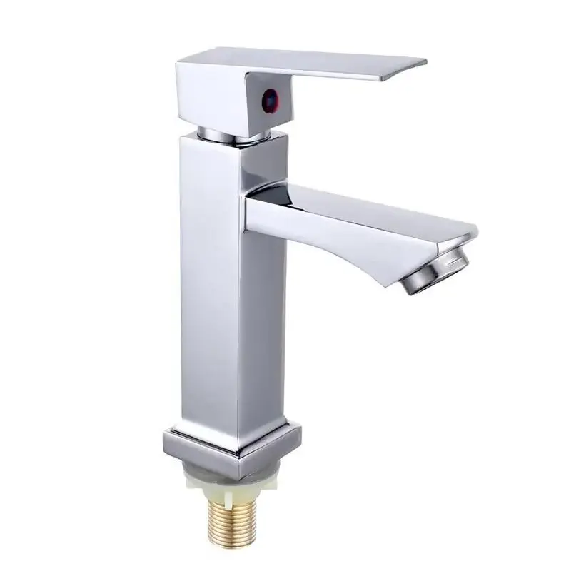 Robinet de lavabo carré en zinc, moderne et contemporain, simple et froid, robinet d'eau de cuisine électrique pour le salon, la chambre, l'école et l'hôtel