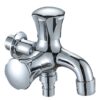 Modern Simple 2-Way Bibcock Faucet  Zinc Body Tap Double Handle Quick Open 2-Hole Wall Mounted Faucet Accessory