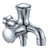 Modern Simple 2-Way Bibcock Faucet  Zinc Body Tap Double Handle Quick Open 2-Hole Wall Mounted Faucet Accessory