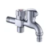 5382 Wholesale Sanitary Ware Double Outlet Water Tap Tap Tap Tap double sortie Good Polished Wall Valve Fitting 2-Way Faucet Accessories for Balcony