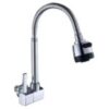 Modern Single Cold Kitchen Faucet Wall Mounted Single Handle Brushed Nickel Hotel Apartment Black Kitchen