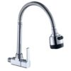 New Arrival Modern Chrome Zinc Single Cold Water Kitchen Faucet Single Hole Single Handle Faucet Swivel Spout Kitchen Faucet
