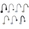 Modern Single Cold Kitchen Faucet Wall Mounted Single Handle Brushed Nickel Hotel Apartment Black Kitchen
