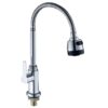 主图_2 Contemporary Economical Single-Handle Chrome-Plated Zinc Kitchen Faucet Deck Mounted Cold Water Sink Faucet Factory Design