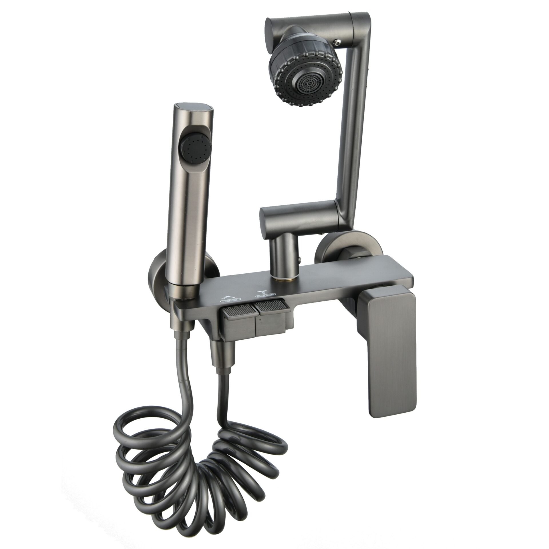 主图_2 Factory Direct Sale Luxury Modern Brass Wall-Mounted Kitchen Faucet Single Cold Waterfall Tap with Flexible Shower for Sink Use