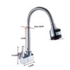 Modern Single Cold Kitchen Faucet Wall Mounted Single Handle Brushed Nickel Hotel Apartment Black Kitchen
