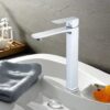 Modern Single-Handle Cold Water Basin Faucet Single-Hole Vanity Faucet for Bathroom or Home for Hall Metered Water Tap