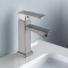 Contemporary Single-Hole Bathroom Basin Faucet Modern Design Single-Handle Cold Water Face Tap for Apartment or Hotel Use
