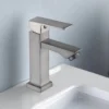 主图_3 Rubinetto contemporaneo a un foro per il lavabo del bagno Design moderno Rubinetto a una maniglia per l'acqua fredda per uso in appartamento o in hotel