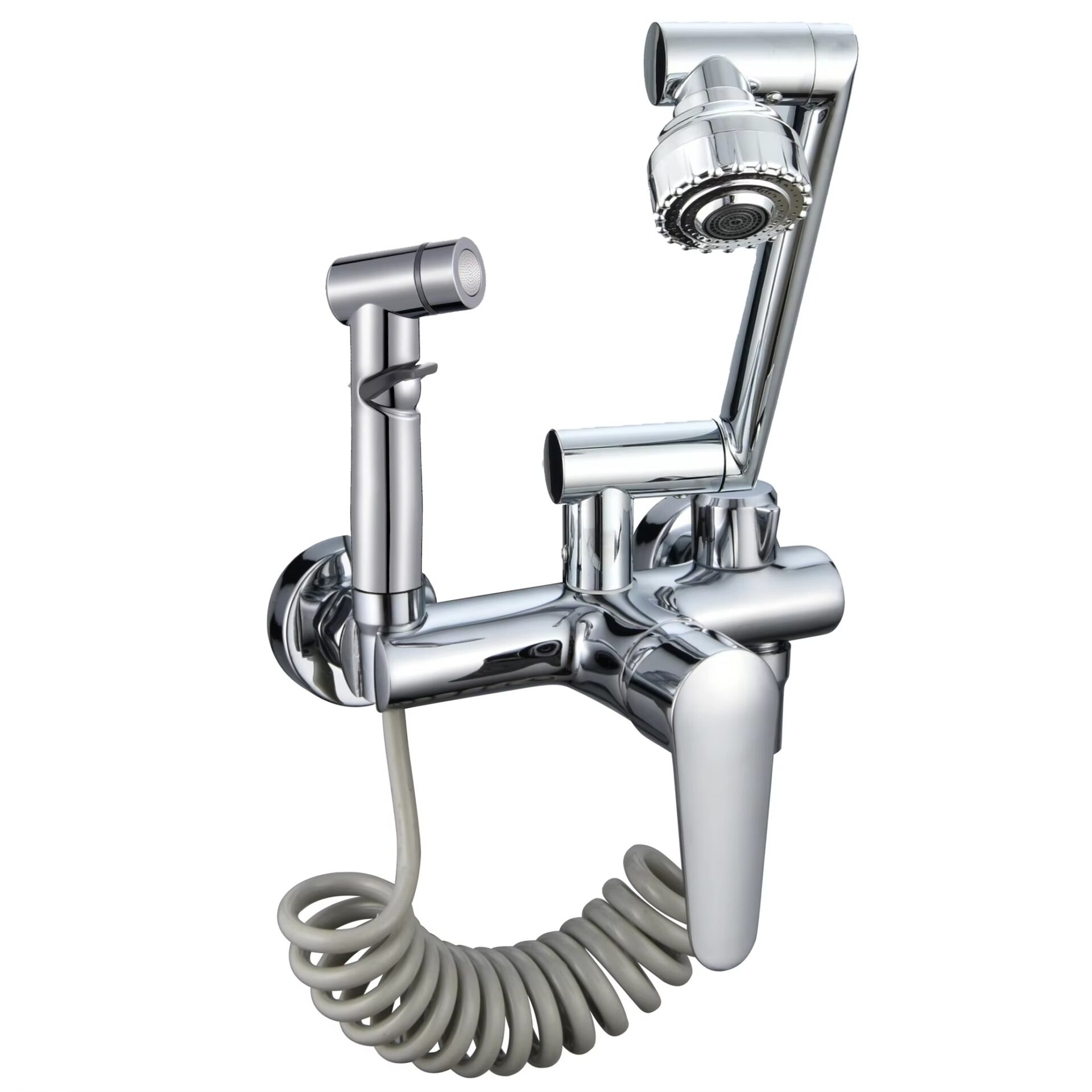 主图_3 Robinet de cuisine mural en cuivre à bras pivotant Mécanisme anti-éclaboussures pour cuisine Balcon