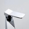 Modern Luxury Single Hole Bathroom Faucet Chrome Zinc Alloy Single Cold Basin Tap with Metered Feature Single Handle
