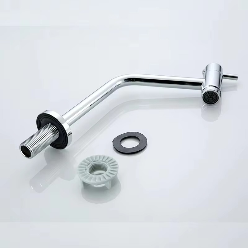 主图_4 Rubinetto classico a un foro in acciaio inox per lavabo Finitura zinco Design nero fantasia Superficie spazzolata Rubinetto per lavabo da tavolo Dosato