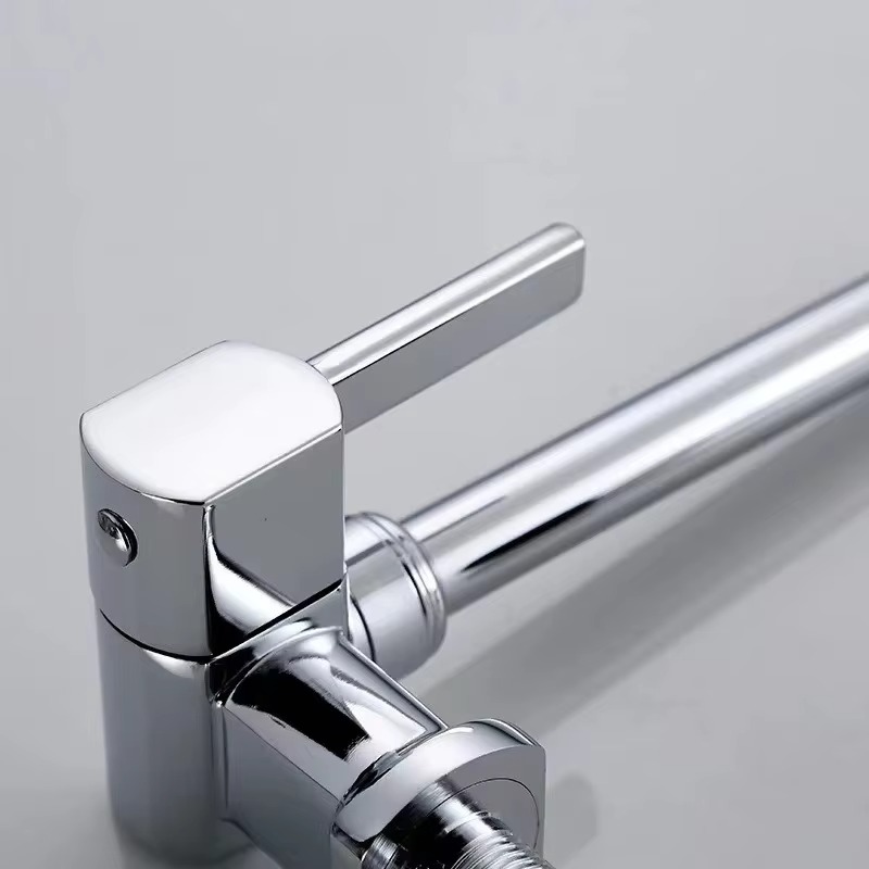 主图_4 Robinet de cuisine moderne simple froid Mono-manche en nickel brossé Hôtel Appartement Cuisine noire