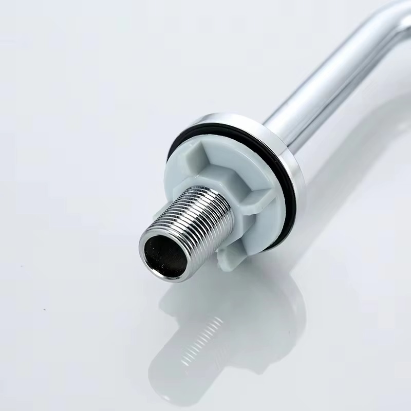 主图_5 Klassischer Einloch-Edelstahl-Waschtischhahn Zink-Finish Schickes schwarzes Design Gebürstete Oberfläche Tischplatte Waschtischhahn Dosiert