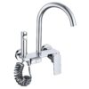 Good Price Wall-Mounted Copper Kitchen Faucet Mechanically Arm Rotating Gun Grey Splash-Proof Mechanism for Kitchen Balcony