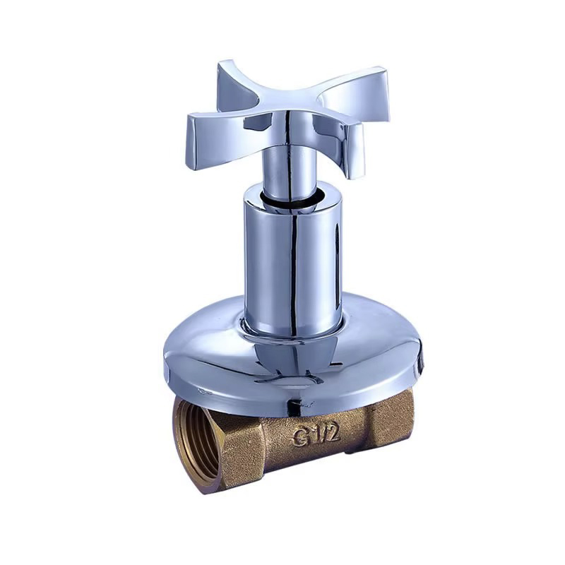 Good Price Modern Design Concealed Valve Brass Ball Valve with Zinc Handle Wall-Mounted Bathroom Stop Valve Polymer Ball