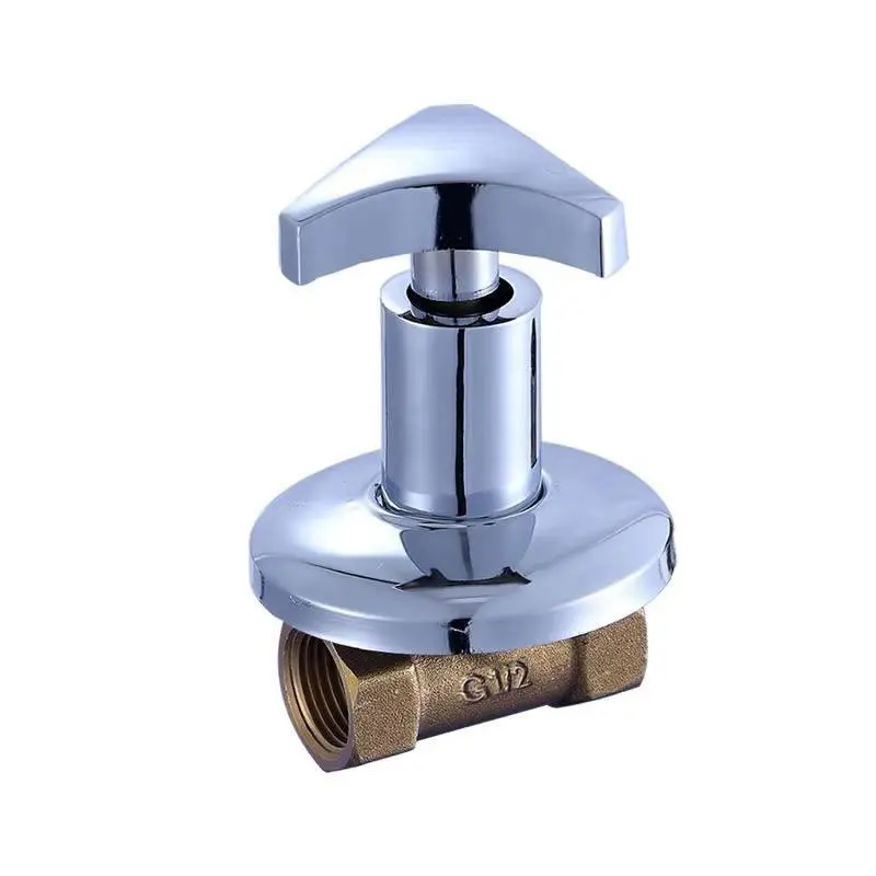Good Price Single Handle Cold Water Brass Concealed Shower Valve with Wall Mounted Ball Valve for Bathroom Use (Robinet de douche encastré en laiton pour l'eau froide et robinet à bille mural pour la salle de bains)