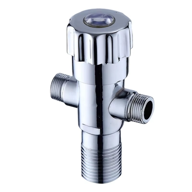 Modern 9/16" Angle Valve for Sanitary Bathroom Durable Brass & Zinc Material for Hotel Faucets