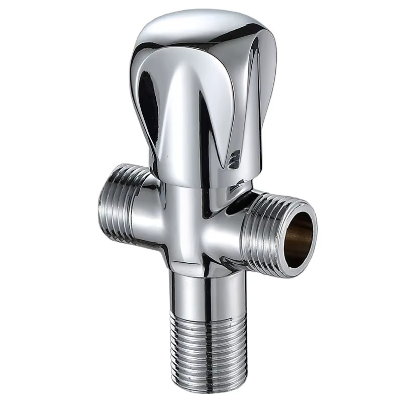 Elegante rubinetto retrò in ottone con valvola angolare 1-in-2-Out dal design moderno per cucina e bagno per hotel<span> - </span>8508C-633A