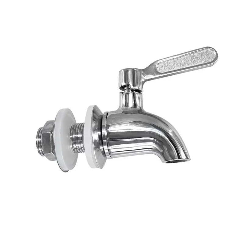 Wholesale 304 Stainless Steel Keg Tap Dispenser Wine Barrel Faucet for Beverage Boiling Water Glass for Beer Wine Faucet