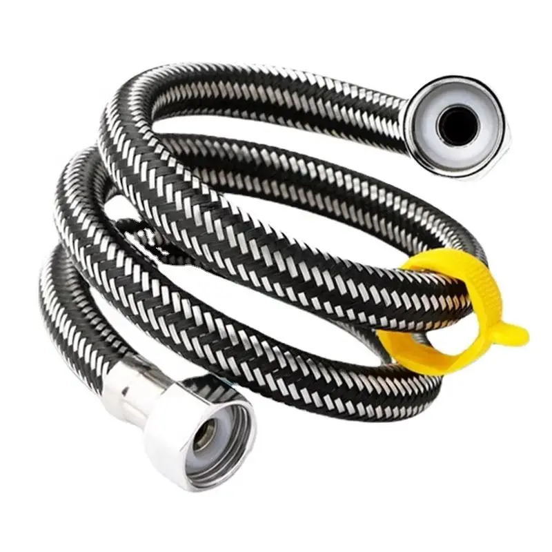 Good Suality 304 Stainless Steel durable twp head Explosion-proof Metal flexible hose for toilet bathroom