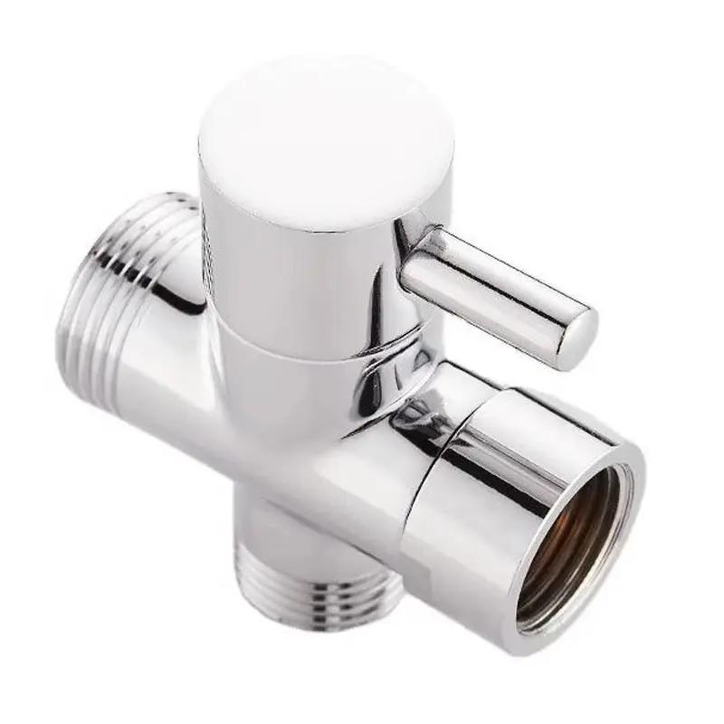 Nouveau design robinet d'équerre en laiton lavabo Water Cross Shower Faucet diverter Brass water separator