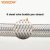 High quality EPDM inner tube shower hose 304 stainless steel hose flexible handheld shower head hose for bathroom