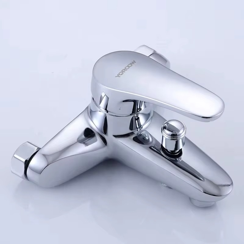 主图_2 Robinet de douche mural de luxe pour baignoire Meilleure vente Zinc Chrome Eau chaude froide Salle de bain Mélangeur Douche