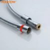 主图_2 Good Suality 304 Stainless Steel Shower Hose Extra Long Chrome Handheld Shower Head Hose with Brass Insert and Nut for Bathroom